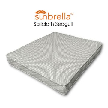 Dining Chair Seat Cushion Boxed Style - - Custom outdoor patio furniture cushions from Cascadia Outdoor Cushions in Sunbrella Fabrics