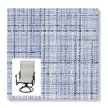 Charm Ice Blue Replacement Sling Fabric for patio sling chairs