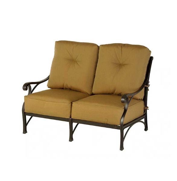 Hanamint Estate Style Club Chair Replacement Cushions, custom-made to fit Bordeaux, Hyde Park, Lancaster, Mayfair, Newport, Sherwood, South Hampton, St. Augustine, St. Moritz, Stratford, and Wilmington collections. Seat cushion measures 24" x 27" x 7", and back cushion measures 25" x 26" x 6", available in over 400 Sunbrella outdoor fabrics.