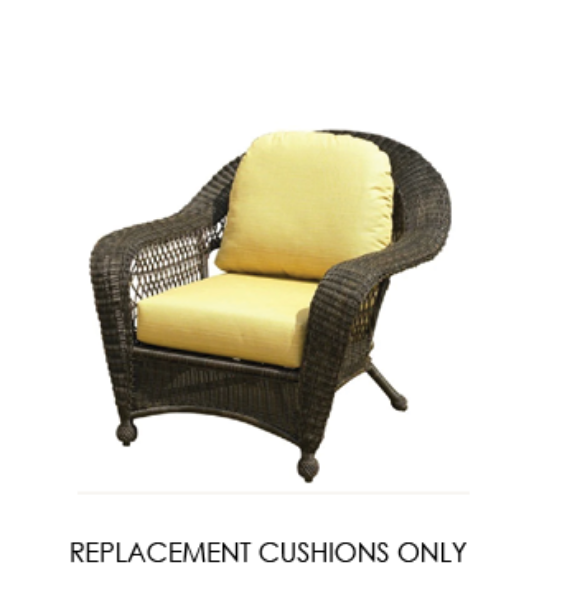 North Cape Wicker Lounge Chair Replacement Cushions – Sunbrella | Fits Charleston, Mandalay & More