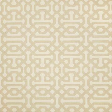 Sunbrella Fretwork Flax outdoor fabric for patio furniture cushions and outdoor pillows