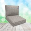 Sunbrella Dumont Mushroom Patio Chair Replacement Cushions
