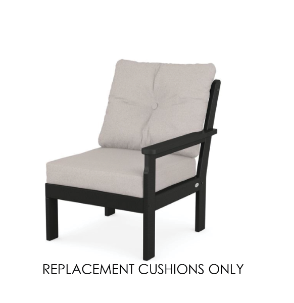 Custom Sunbrella replacement cushion for Polywood Vineyard Collection chair – over 300 fabric options, made to order for a perfect fit"