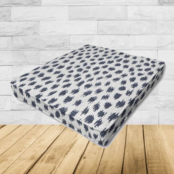 Agra Indigo Sunbrella Fabric Patio Dining Chair Seat Cushion