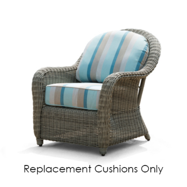 Erwin & Sons Barbados Collection Lounge Chair Replacement Cushions | All-Weather Wicker