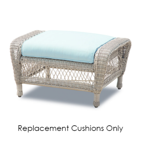 Erwin & Sons Regal Collection Ottoman Replacement Cushions | All-Weather Wicker