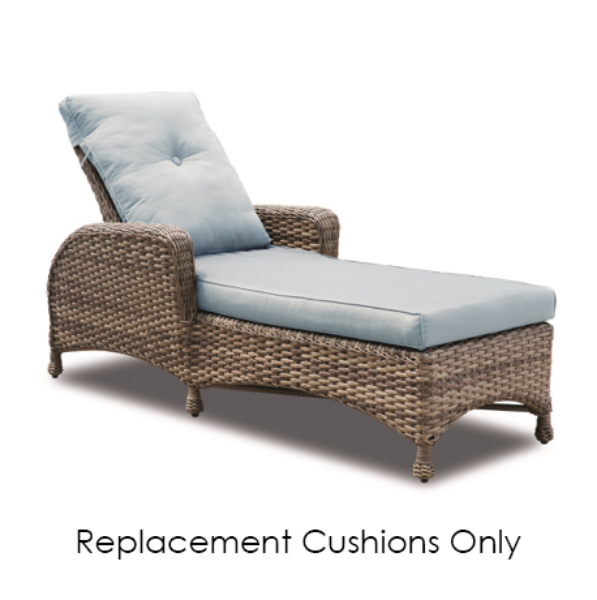 Erwin & Sons Captiva Collection Adjustable Chaise Replacement Cushions | All-Weather Wicker
