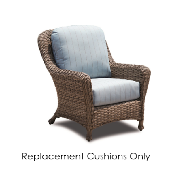 Erwin & Sons Captiva Collection Lounge Chair Replacement Cushions | All-Weather Wicker
