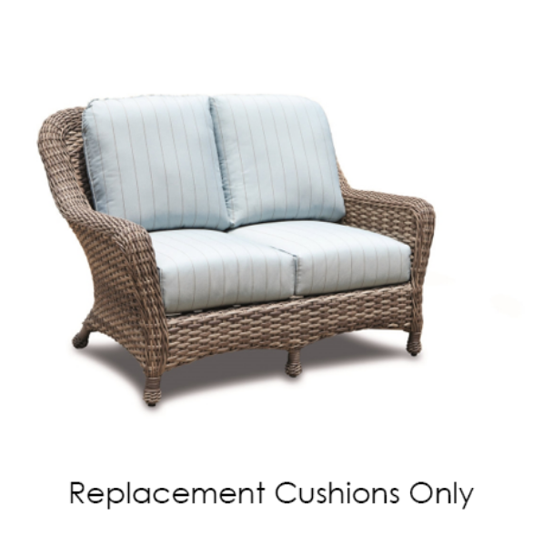 Erwin & Sons Captiva Collection Loveseat Replacement Cushions | All-Weather Wicker