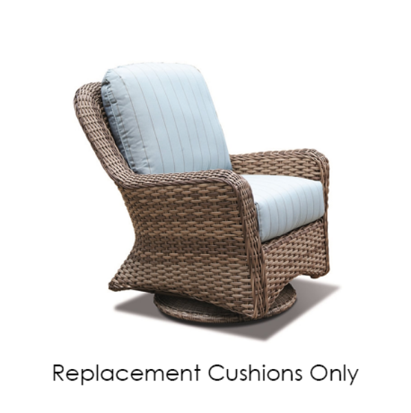 Erwin & Sons Captiva Collection Swivel Chair Replacement Cushions | All-Weather Wicker