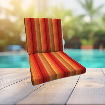 Sunbrella Astoria Sunset Universal Patio Chair Cushion With Ties