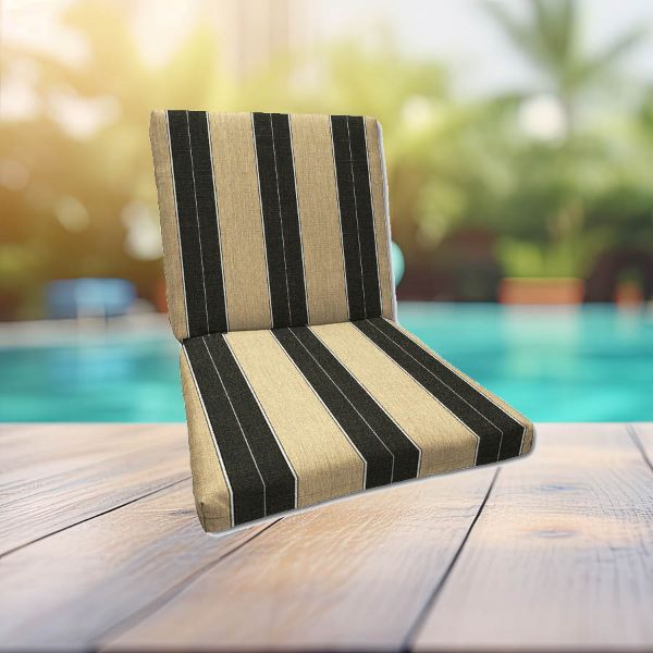 Sunbrella Berenson Tuxedo Universal Patio Chair Cushion With Ties