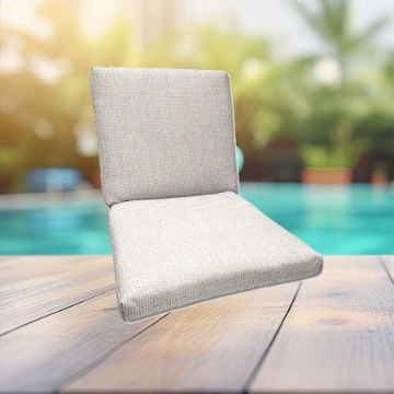 Sunbrella Bliss Linen Universal Patio Chair Cushion With Ties