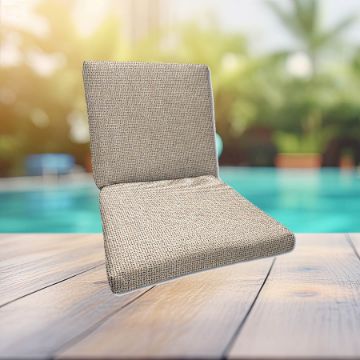 Sunbrella Bliss Sand Universal Patio Chair Cushion With Ties