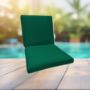 Sunbrella Canvas Forrest Green Universal Patio Chair Cushion With Ties