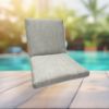 Sunbrella Canvas Granite Universal Patio Chair Cushion With Ties