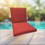Sunbrella Canvas Henna Universal Patio Chair Cushion With Ties