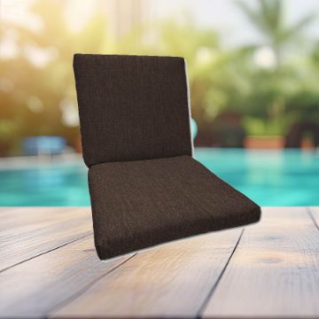 Sunbrella Canvas Java Universal Patio Chair Cushion With Ties