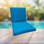 Sunbrella Canvas Pacific Universal Patio Chair Cushion With Ties