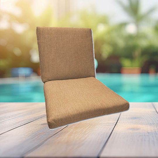 Sunbrella Canvas Raffia Universal Patio Chair Cushion With Ties