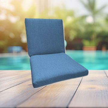 Sunbrella Canvas Sapphire Universal Patio Chair Cushion With Ties