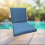 Sunbrella Canvas Sapphire Universal Patio Chair Cushion With Ties