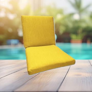 Sunbrella Canvas Sunflower Universal Patio Chair Cushion With Ties