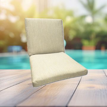 Sunbrella Canvas Vellum Universal Patio Chair Cushion With Ties