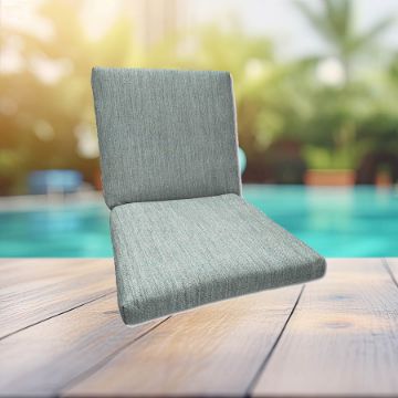 Sunbrella Cast Mist Universal Patio Chair Cushion With Ties