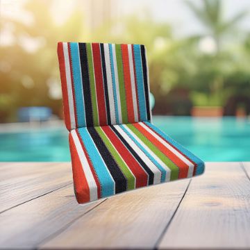 Sunbrella Carousel Confetti Universal Patio Chair Cushion With Ties
