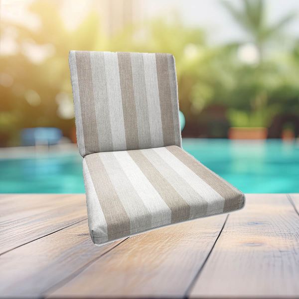 Sunbrella Direction Linen Universal Patio Chair Cushion With Ties