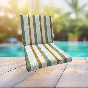 Sunbrella Gateway Aloe Universal Patio Chair Cushion With Ties