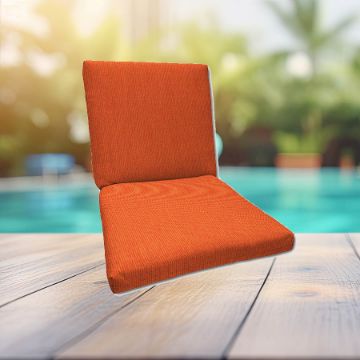 Sunbrella Spectrum Cayenne Universal Patio Chair Cushion With Ties