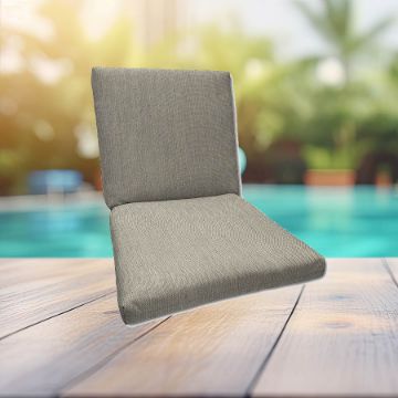 Sunbrella Spectrum Dove Universal Patio Chair Cushion With Ties