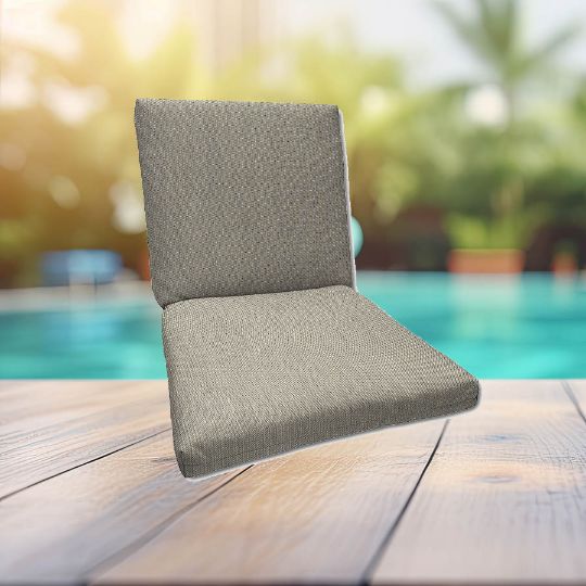 Sunbrella Spectrum Dove Universal Patio Chair Cushion With Ties