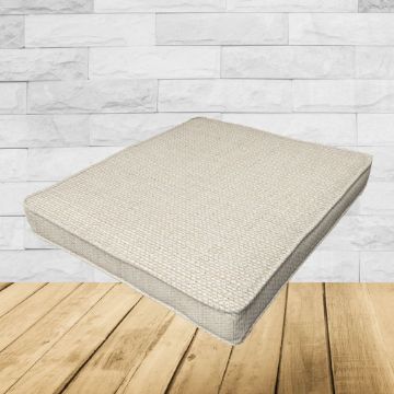 Sunbrella Linville Parchment Outdoor Patio Dining Chair Seat Cushions – Durable & Stylish Patio Comfort