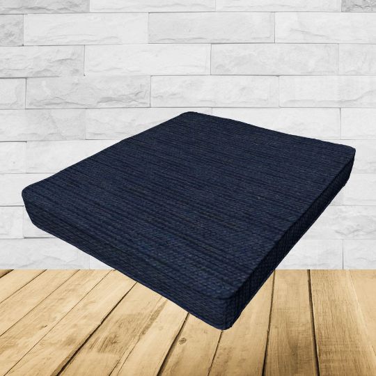 Sunbrella Charmer Indigo Outdoor Patio Dining Chair Seat Cushions – Durable & Stylish Patio Comfort