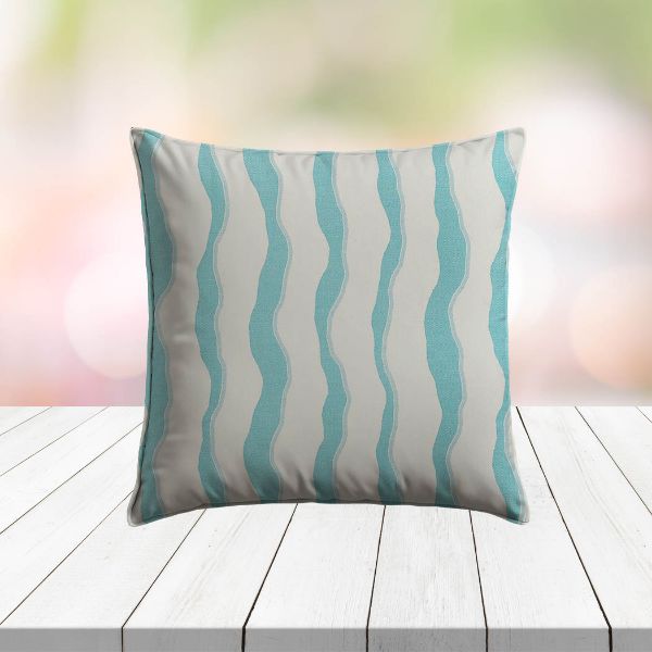 Custom Outdoor Pillows in Outdura Leeward Lagoon | Fade-Resistant & Weatherproof