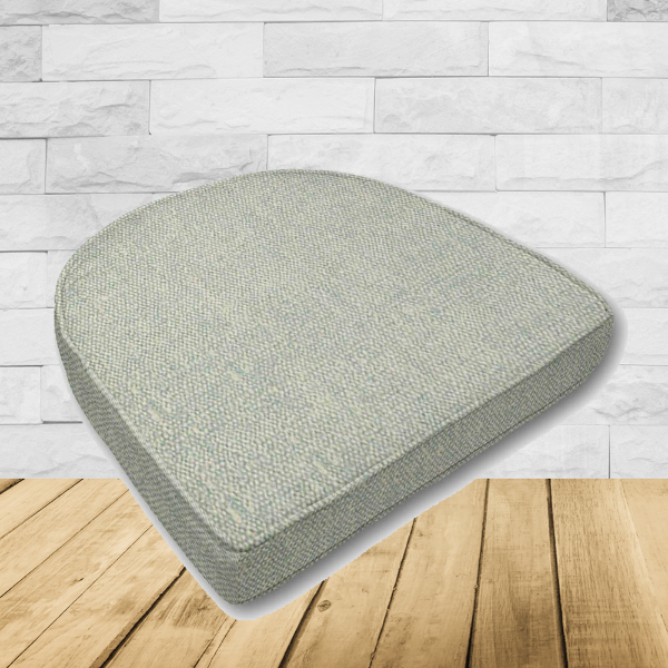 Cushion for wicker patio chairs, contoured or rounded at the back, Designed specifically for outdoor wicker patio chairs.