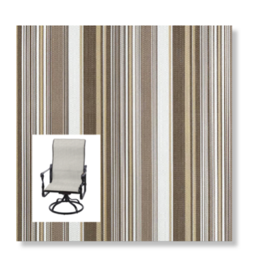 Twitchell Textilene Sunsure Brazen Brown Patio Chair Replacement Sling Fabric