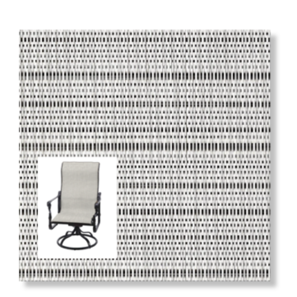 Twitchell Textilene Sunsure Stria Marble Patio Chair Replacement Sling Fabric