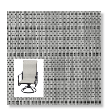 Twitchell Textilene Sunsure Stria Smoke Patio Chair Replacement Sling Fabric
