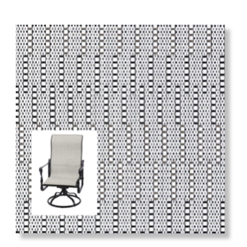 Twitchell Textilene Sunsure Trail Domino Patio Chair Replacement Sling Fabric