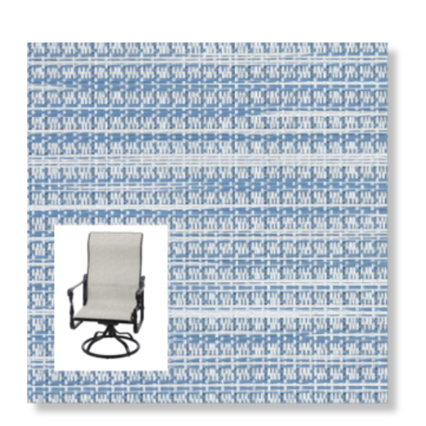 Twitchell Textilene Sunsure Tremor Iceberg Patio Chair Replacement Sling Fabric