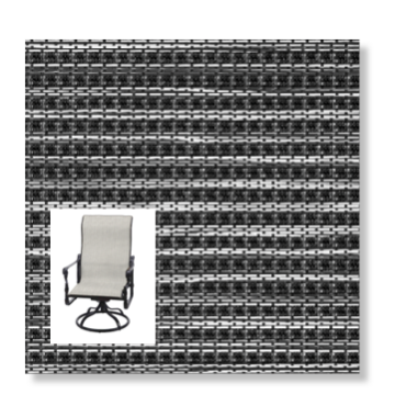 Twitchell Textilene Sunsure Tremor Midnight  Patio Chair Replacement Sling Fabric