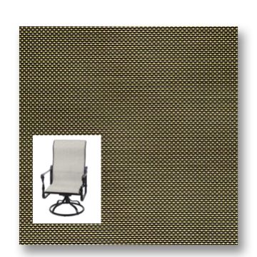 Twitchell Textilene Sunsure Brass Patio Chair Replacement Sling Fabric