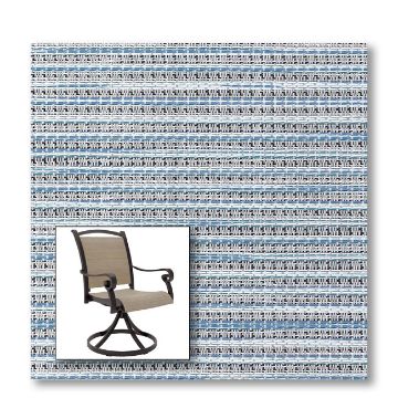 Two piece patio chair slings.