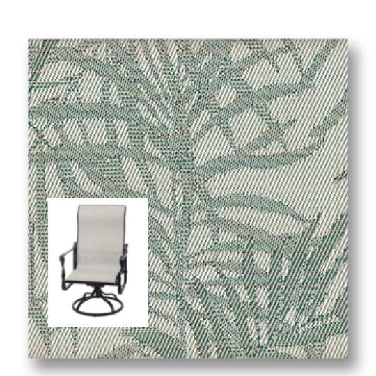 Twitchell Textilene Sunsure Green Bamboo Patio Chair Replacement Sling Fabric