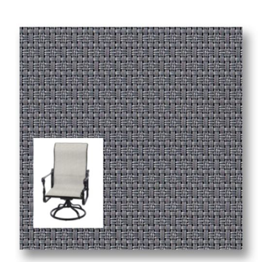 Twitchell Textilene Sunsure Patio Charcoal Patio Chair Replacement Sling Fabric