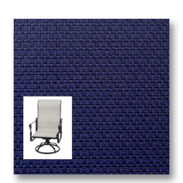 Twitchell Textilene Sunsure Patio Dark Blue Patio Chair Replacement Sling Fabric